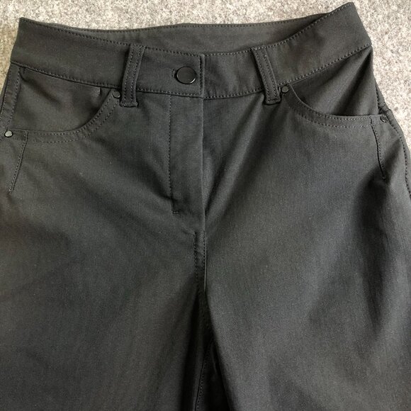 Lululemon City Sleek Slim Fit 5 Pocket Womens Size 2 Black Mid Rise Pants - Picture 3 of 13